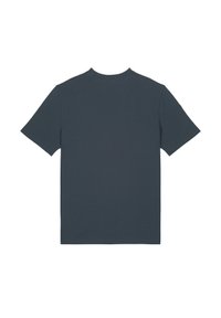 Korte mouwen t-shirt in donkergrijze katoen, met een ronde hals en een eenvoudig ontwerp zonder zichtbare patronen of accenten.