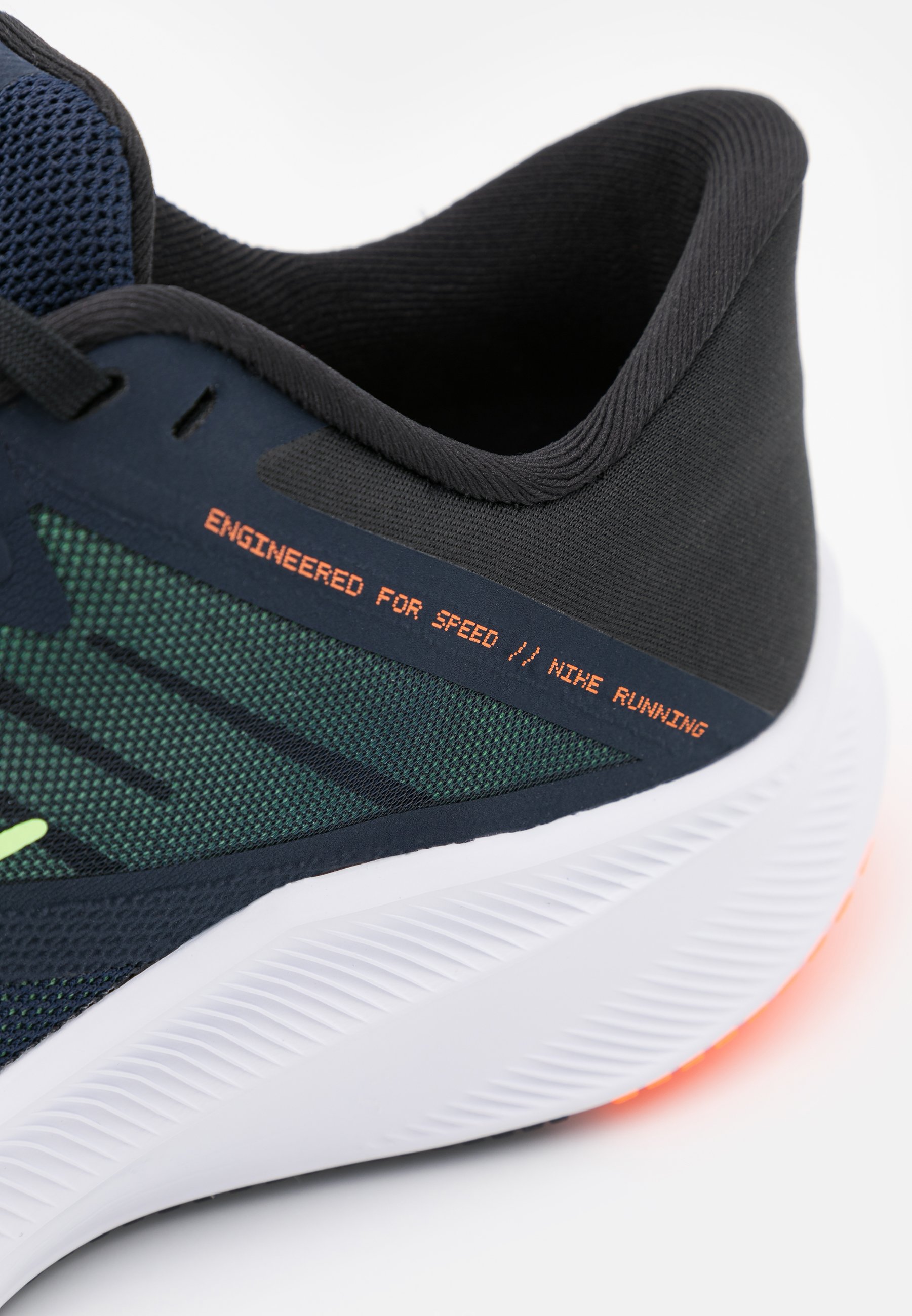 nike quest black and orange