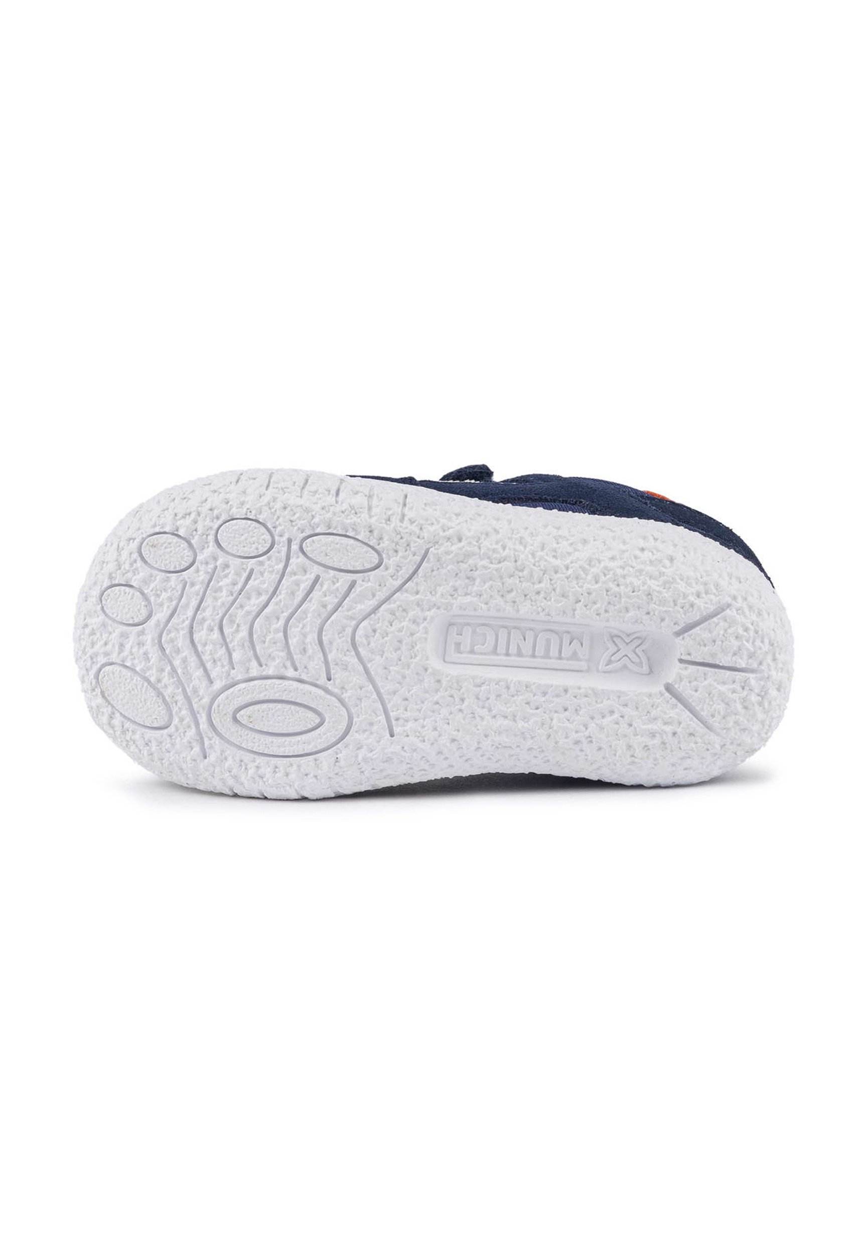Munich Mini Goal Sneaker Für Baby-Mädchen – Grünes Wildleder Mit Camouflage-Einsätzen – Sport-Sneaker Mit 3 Riemen