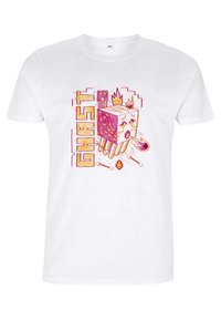 MINECRAFT ACID SKETCH GHAST - Triko s potiskem - white