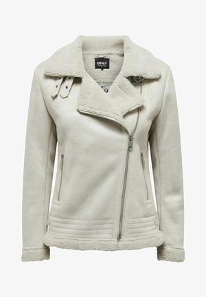 ONLY ONLNEWDIANA AVIATOR - Chaqueta de cuero sintético - pumice stone