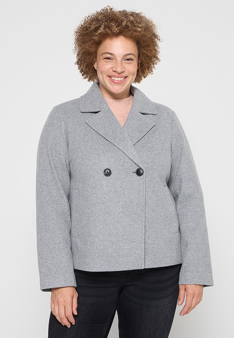 ONLY Carmakoma Lichte jas grijs