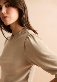 Next COSY SHORT SLEEVE PETITE  - Jednoduché tričko - mole brown