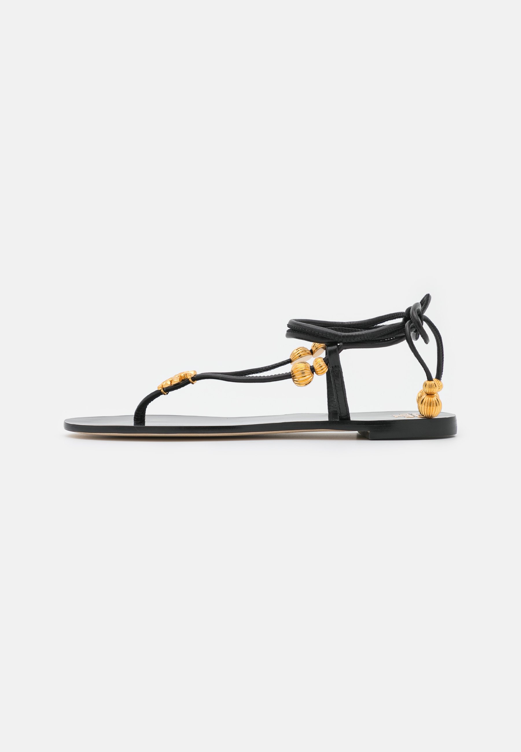 tory burch black flat sandals