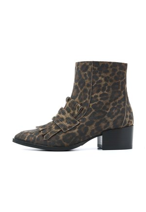HANNAH - Classic ankle boots - multicolored/brown/leopard print