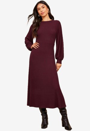Friends Like These REGULAR FIT - LONG SLEEVE BATWING MIDI  - Abito in maglia - red