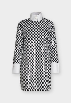 KARL LAGERFELD, CHECKERBOARD SEQUIN DRESS - Cocktail φόρεμα / Φόρεμα για πάρτι - white/black