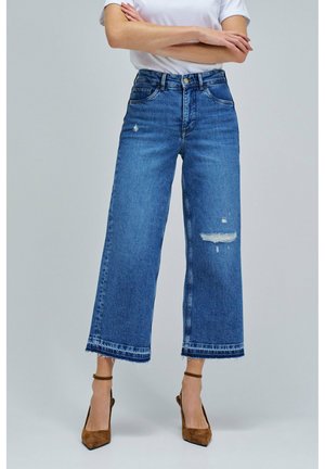 FAITH PUSH IN CROPPED - Vaqueros holgados - blau