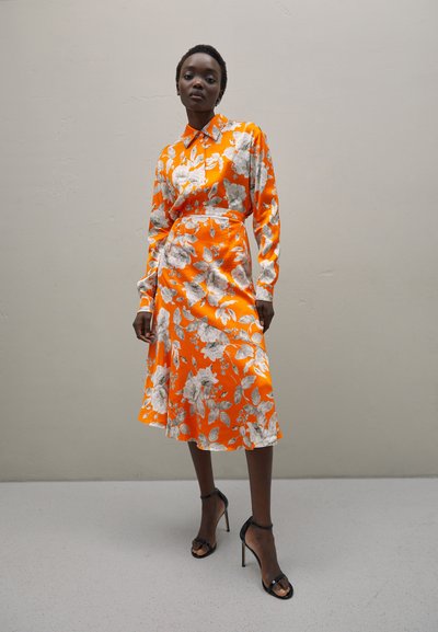 Erdem GRANDAD COLLAR - Πουκαμίσα με κουμπιά - orange/white