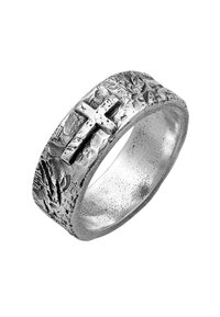 STRUCTURED VINTAGE CROSS - Ring - silberfarben