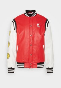 KARL KANI X SMILEY® COLLEGE JACKET - Casaco de pele sintética - red