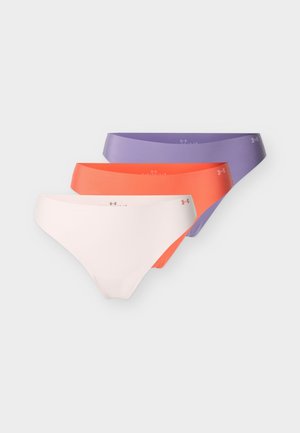 PURE NO SHOW THONG SOLID 3 PACK - Siaurikės - purple lux/pink dusk/red