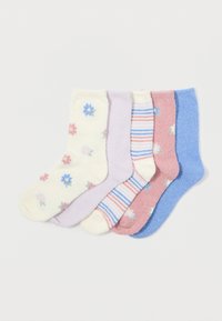 5 PACK MINI EMBROIDERY - Strumpor - pink/blue/white