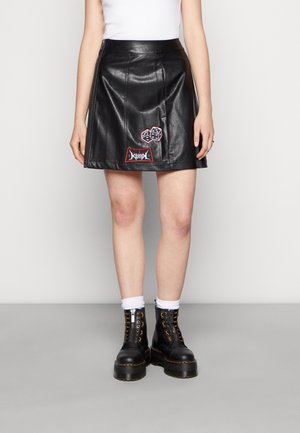 Karl Kani PATCHED SKIRT  - A-lõikeline seelik - black