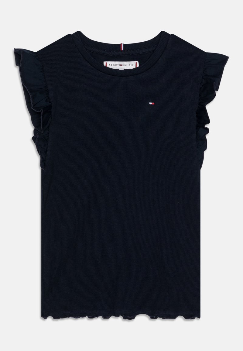 Tommy Hilfiger RUFFLE - Camiseta estampada - desert sky