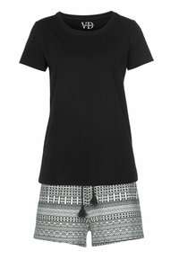 LASCANA Pyjama set - schwarz-gemustert