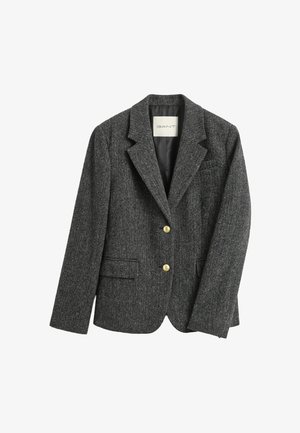 GANT, GANT HERRINGBONE BLAZER - Blazer - charcoal melange