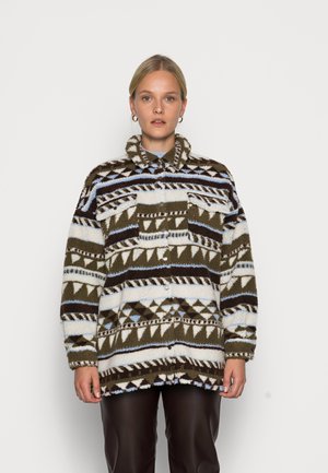 NMSOFIA SHACKET - Fleece jacket - military olive