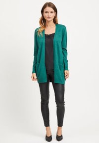VILA VIRIL OPEN  - Strickjacke - petrol