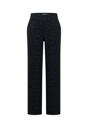 Cecil, HIGH WAIST STRAIGHT LEG HOSE MIT LEO-MUSTER - Pantalon classique - dark navy blue