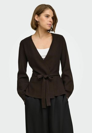 ONLY, STRICKJACKE ONLELEA STRICKJACKE - Chaqueta de punto - chocolate torte
