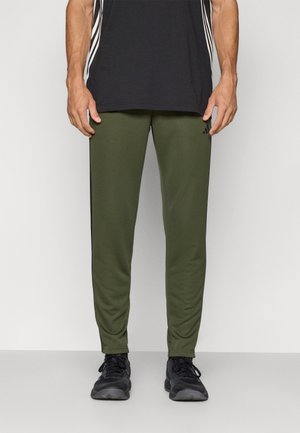 TRAIN ESSENTIALS 3-STRIPES - Tracksuit bottoms - night cargo/black