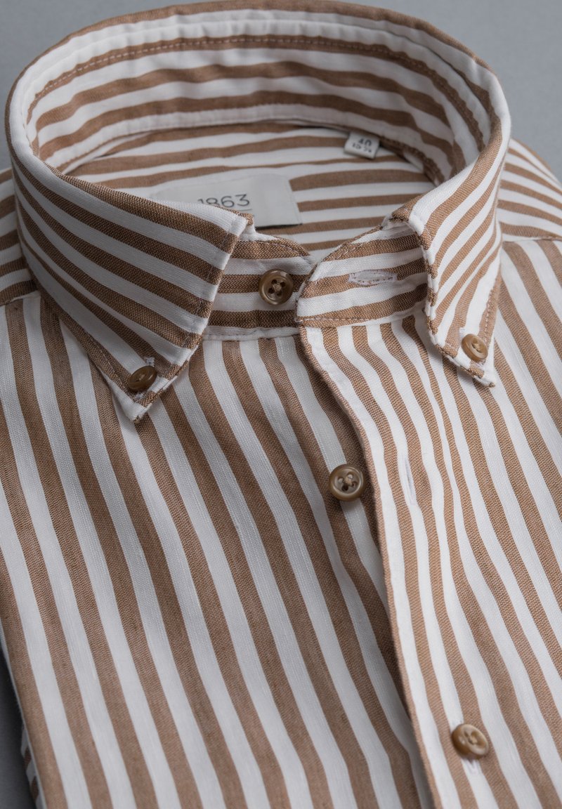 Herren Freizeithemden | Eterna LANGARM COMFORT FIT Hemd braun weiß/braun - VK69401 Herren Freizeithemden | Eterna LANGARM COMFORT FIT Hemd braun weiß/braun - VK69401