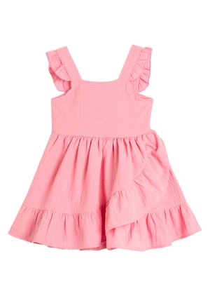 RUFFLE STRAPPY U NECK TIERED - Jurk - pink