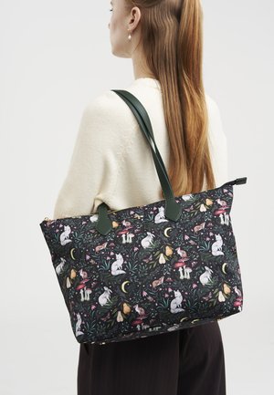 FABLE ENGLAND, EDITH NIVA PRINT TOTE BAG IN GREEN - Shopper - green black