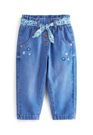 PULL ON TIE BELT - Relaxed fit jeans - bright blue