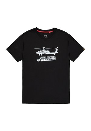 Alpha Industries, ALPHA INDUSTRIES MEN - T-SHIRTS AIRBORN OPS T-SHIRT - T-shirt print - black