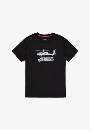 Alpha Industries, ALPHA INDUSTRIES MEN - T-SHIRTS AIRBORN OPS T-SHIRT - T-shirt print - black