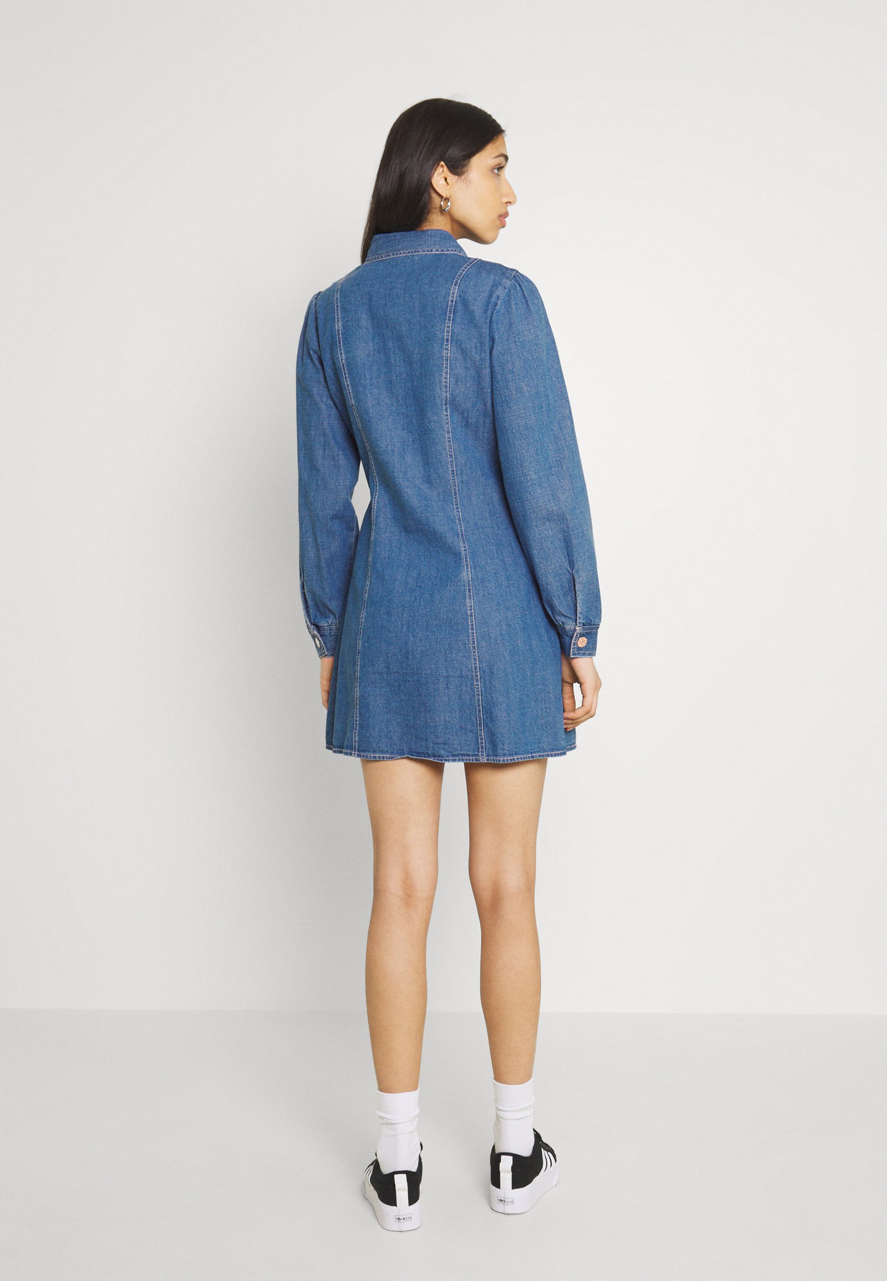 long sleeve chambray shirt dress