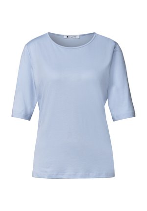 Street One, BASIC SOLID-COLOR CREW-NECK T-SHIRT - T-shirts basic - whispery blue