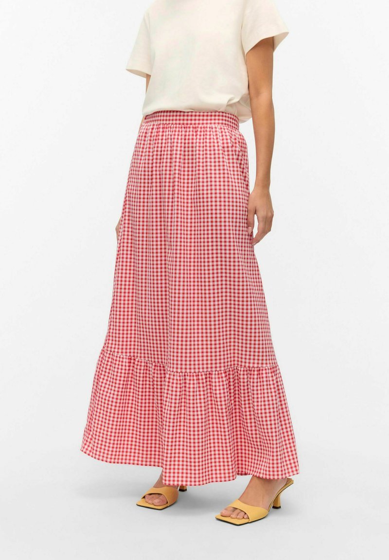 Vero Moda VMCHECK  - Gonna lunga - goji berry