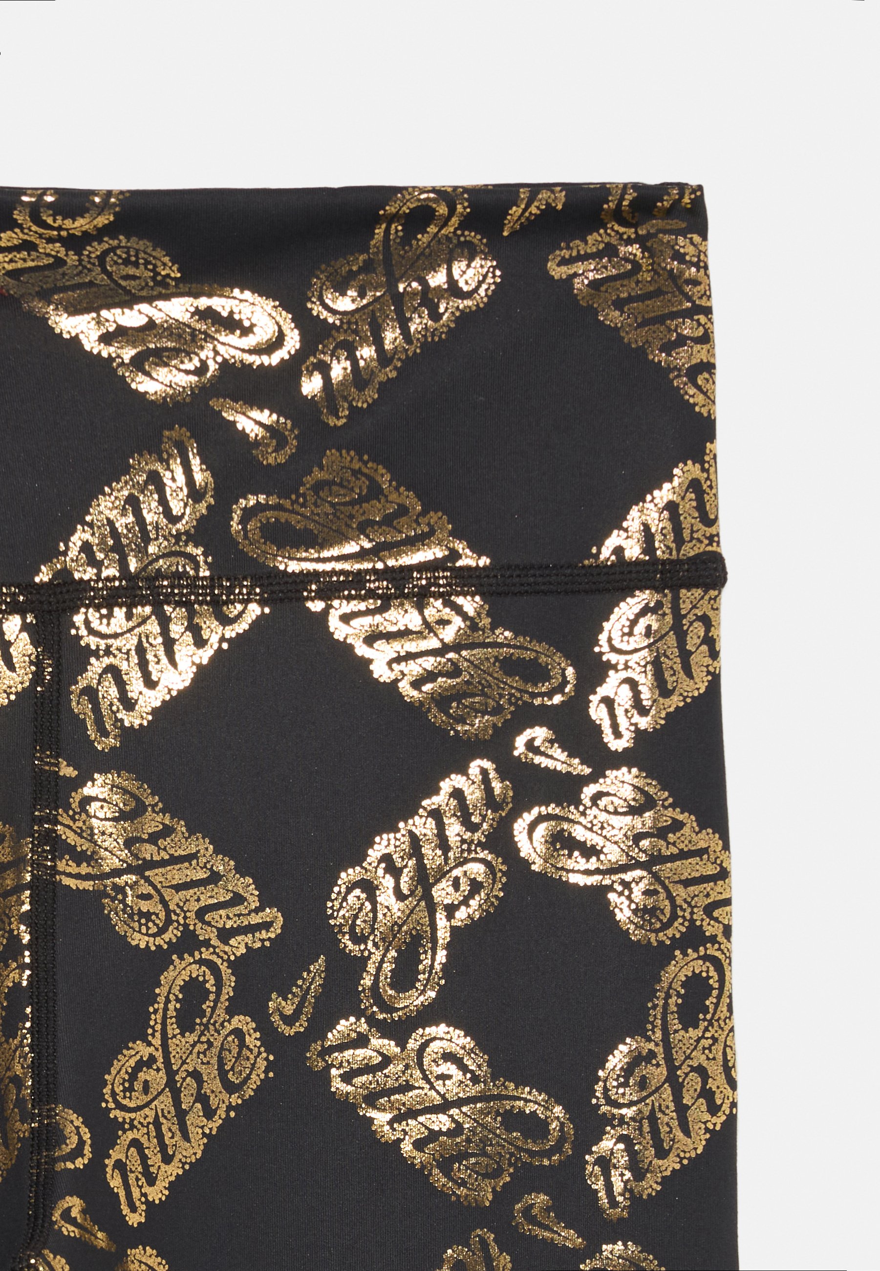 nike gold swoosh leggings