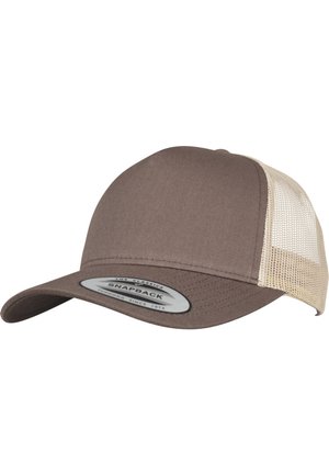 Flexfit TRUCKER 5-PANEL RETRO 2-TONE  - Šiltovka - brn/khaki