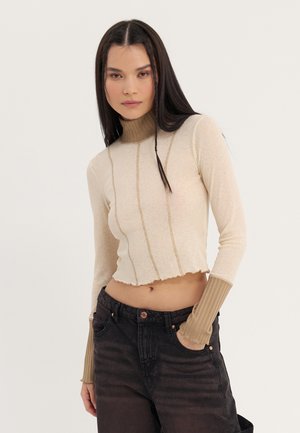 Long sleeved top - beige/brown