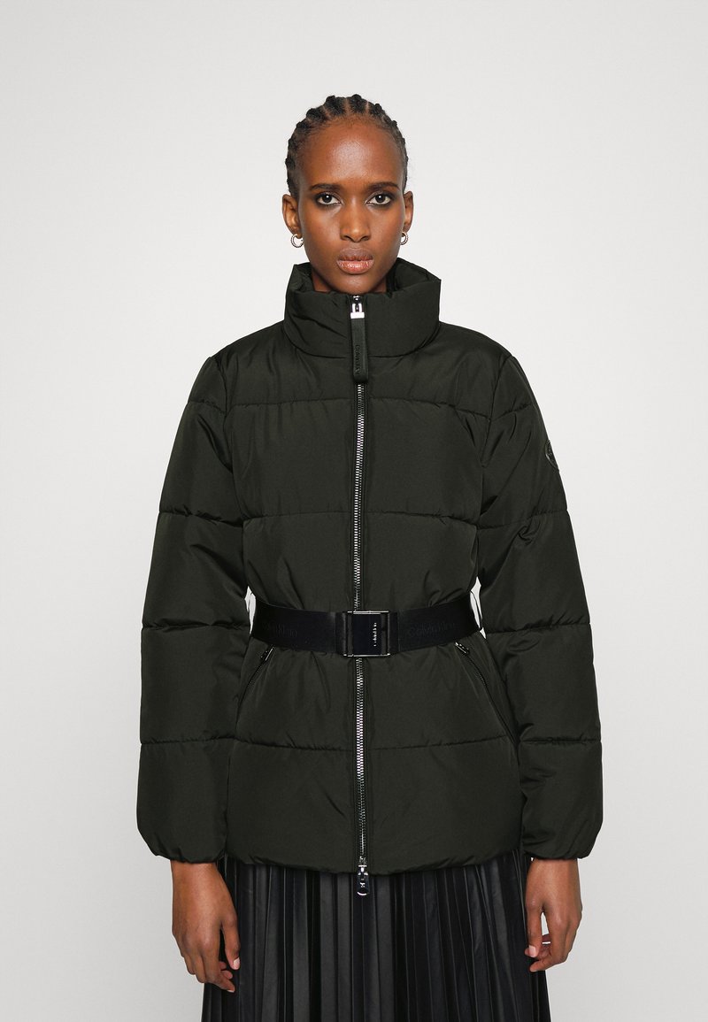 Calvin Klein LOFTY BELTED JACKET - Casaco leve - black