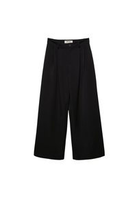 WIDE LEG SMART WITH DARTS - Tygbyxor - black