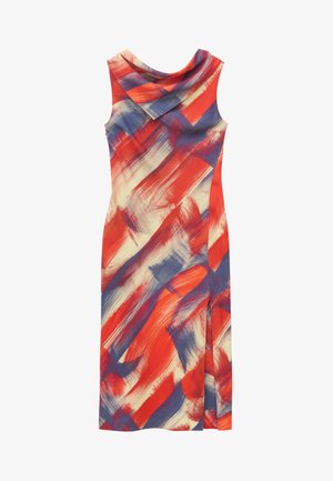 & OTHER STORIES, & OTHER STORIES SCARF-DETAIL MIDI DRESS - Jurk - red
