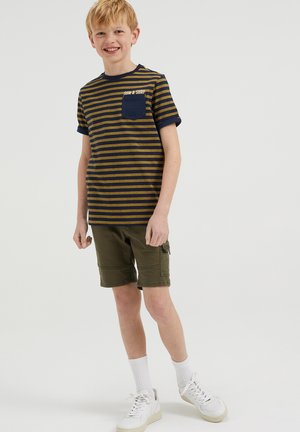 GESTREEPT - T-shirt con stampa - yellow