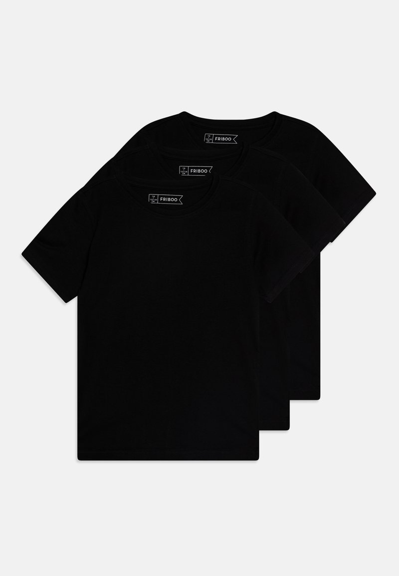 Friboo - UNISEX 3 PACK - Basic T-shirt - black, Enlarge