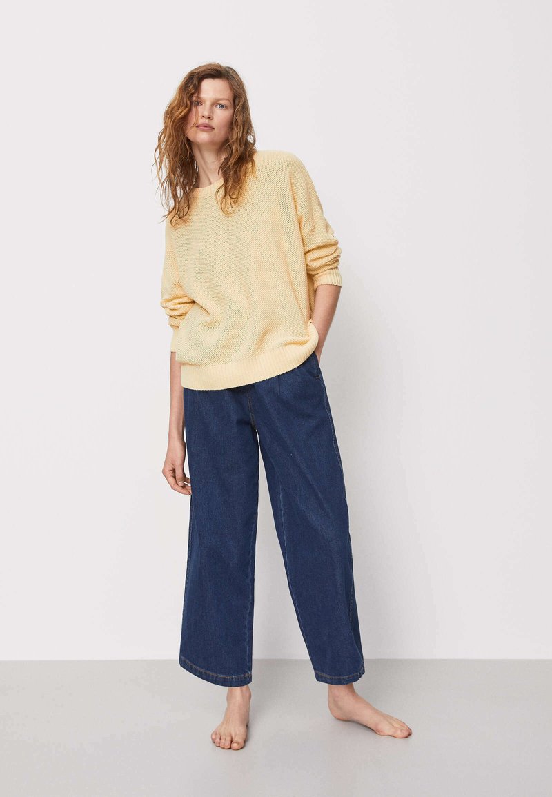 Damen Strickjacken | OYSHO Strickpullover yellow/gelb - CH14401 Damen Strickjacken | OYSHO Strickpullover yellow/gelb - CH14401