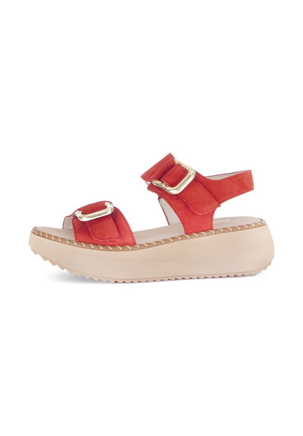 Plateausandalette - rot