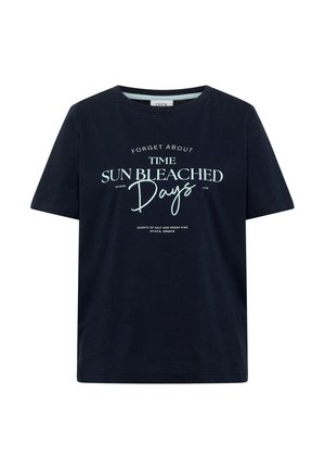 Cecil, T-SHIRT WITH BOAT NECK AND SLOGAN ARTWORK - Camiseta estampada - universal blue