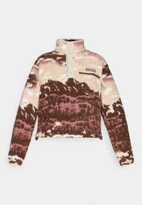 HELVETIA PRINTED HALF CROPPED HALF SNAP - Felpa in pile - dunkelbraun