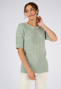 Damart AJOURÉE MANCHES AUX COUDES  - Camiseta estampada - vert jade