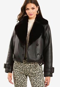 Lipsy Kunstnahast jakk - black