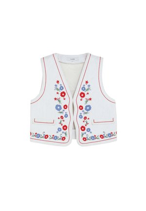 Scalpers, SCALPERS EMB PAD VEST - Chaleco - ecru